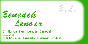 benedek lenoir business card